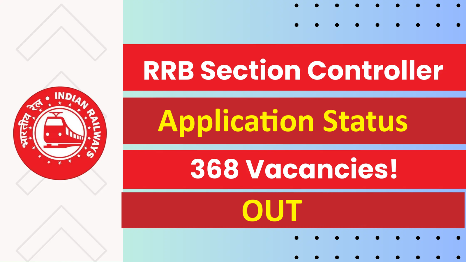 RRB Section Controller Application Status 2025 Out